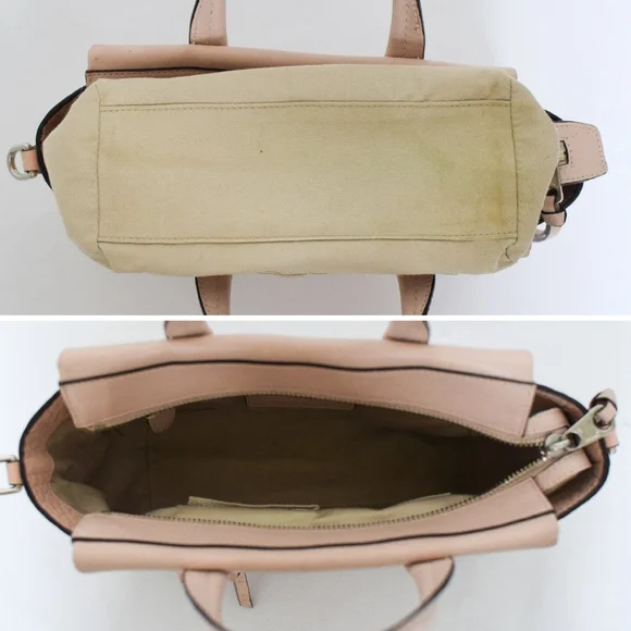 Coach Powder Pink Bleecker Mini Riley Carryall Top Handle Bag Leather 27923 - Picture 10 of 16